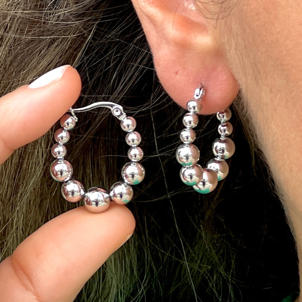 Globe Silver Turkish Earrings