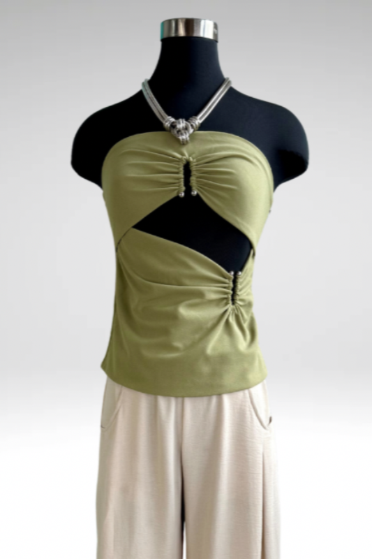 Ruched Strapless Tube Top