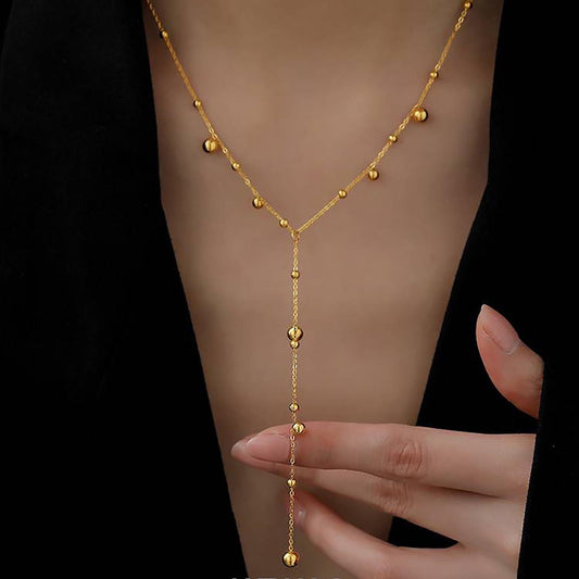 Small Balls Lariat Necklace