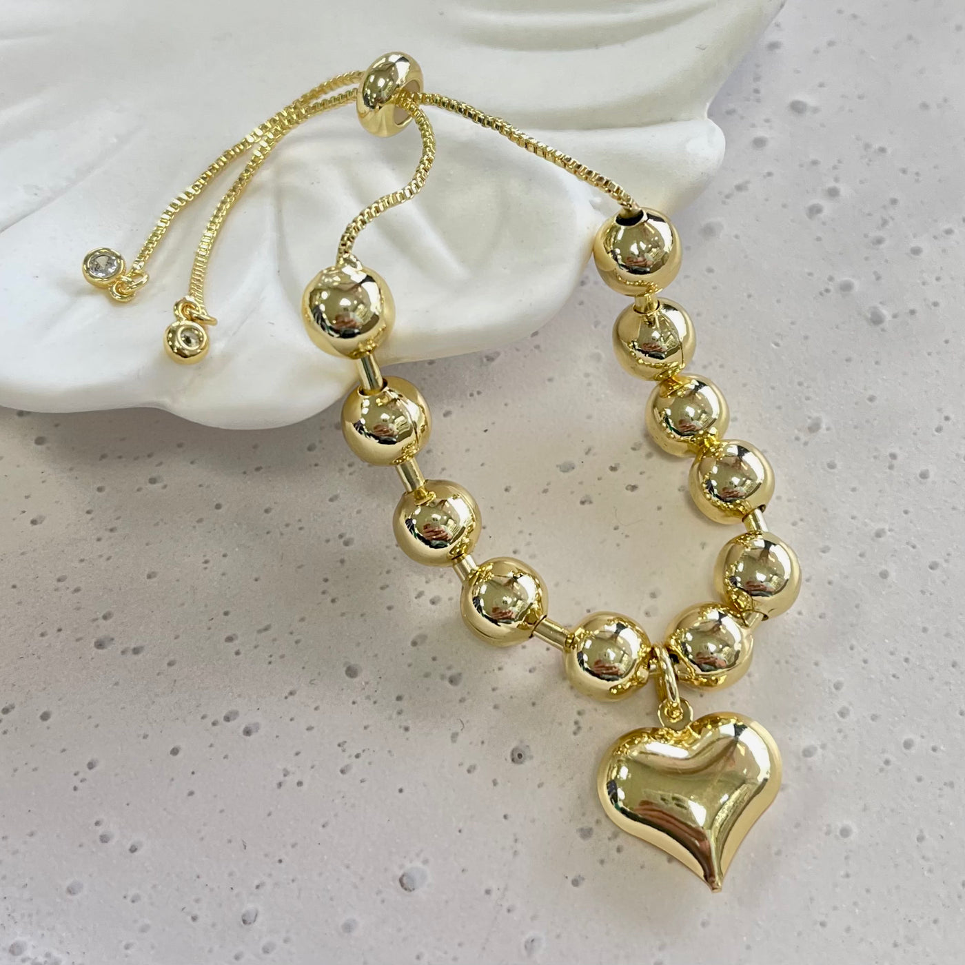 Mid Globe Heart Gold 18K Bracelet