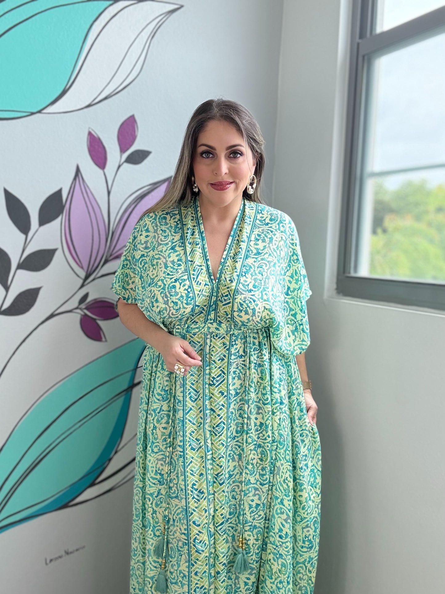 Multi Print Boho Maxi Dress