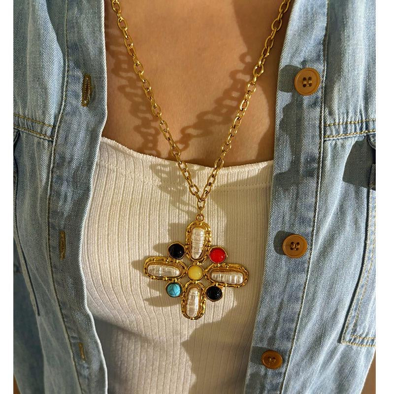 Pearls & Beads Cross
