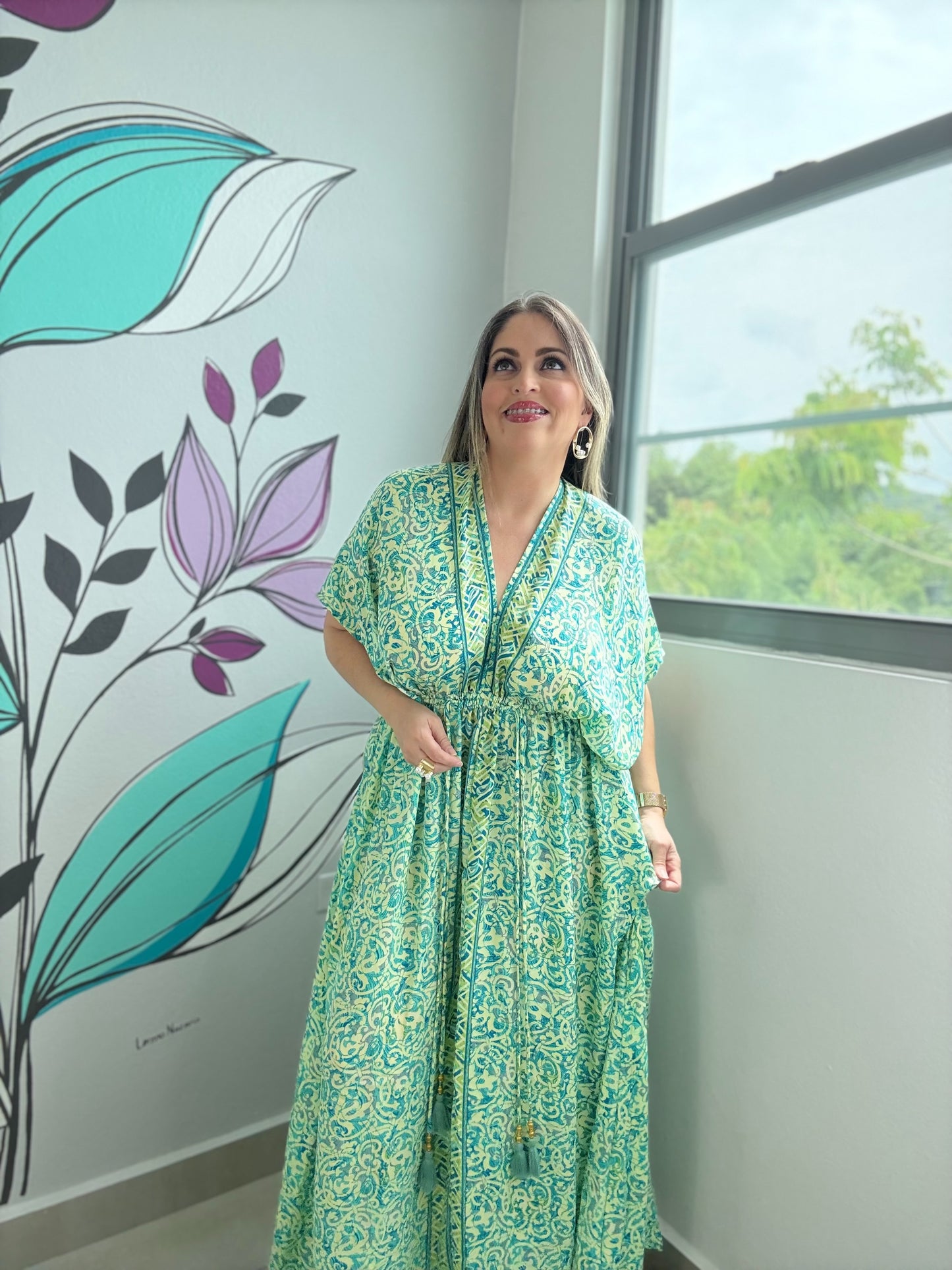 Multi Print Boho Maxi Dress