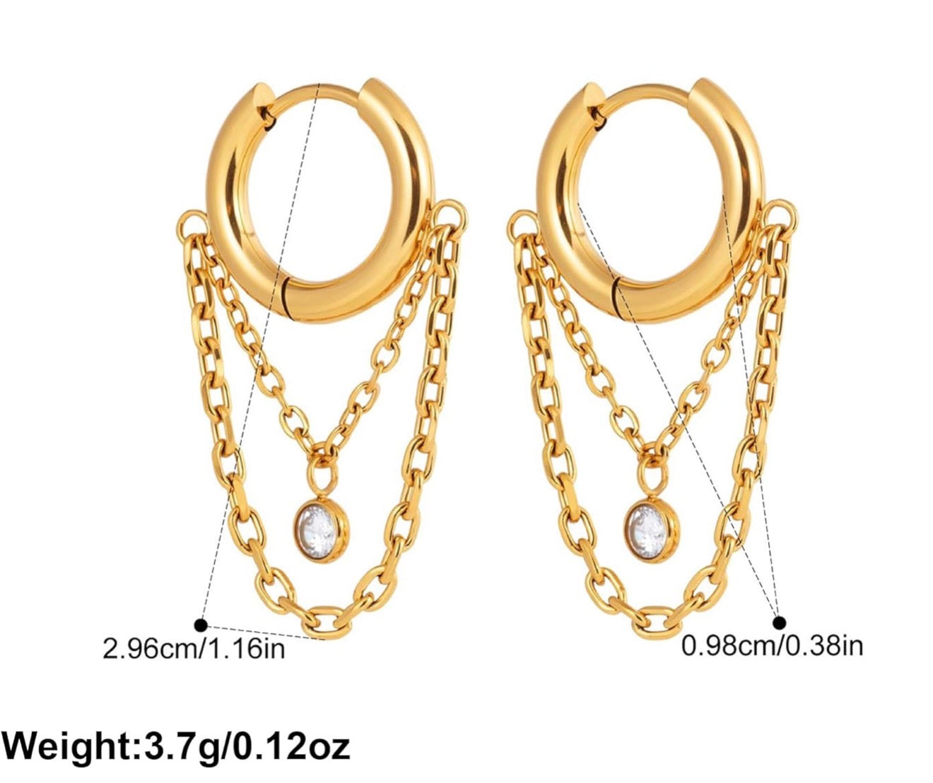 Chain hoop Earrings