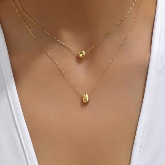 Ball & Drop Layer Necklace