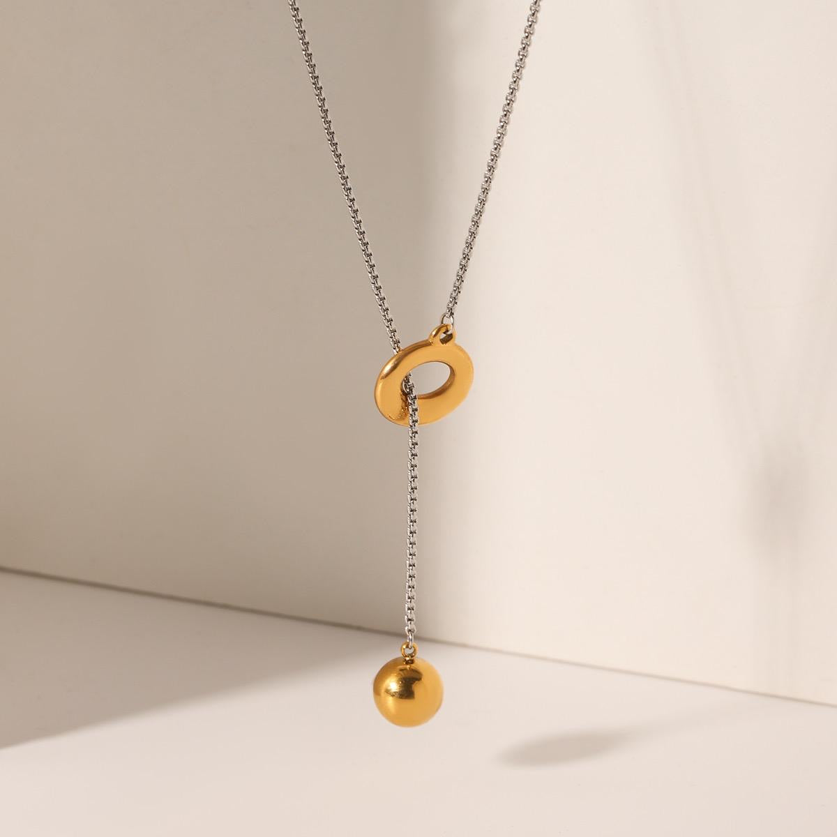 Two Tones Lariat Necklace