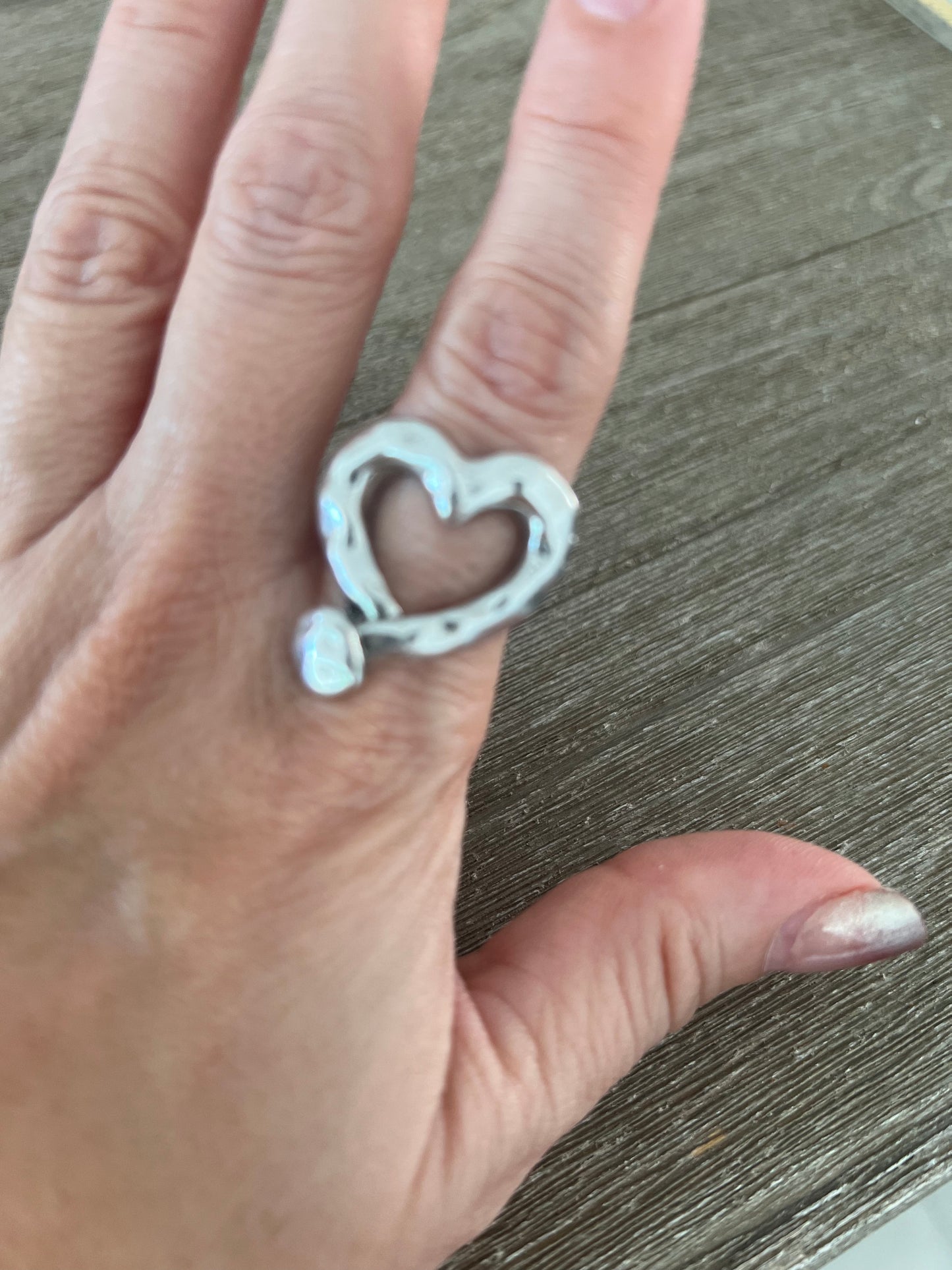 Heart Silver Turkish Ring