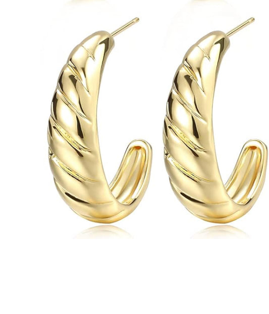 14K Gold Hoops