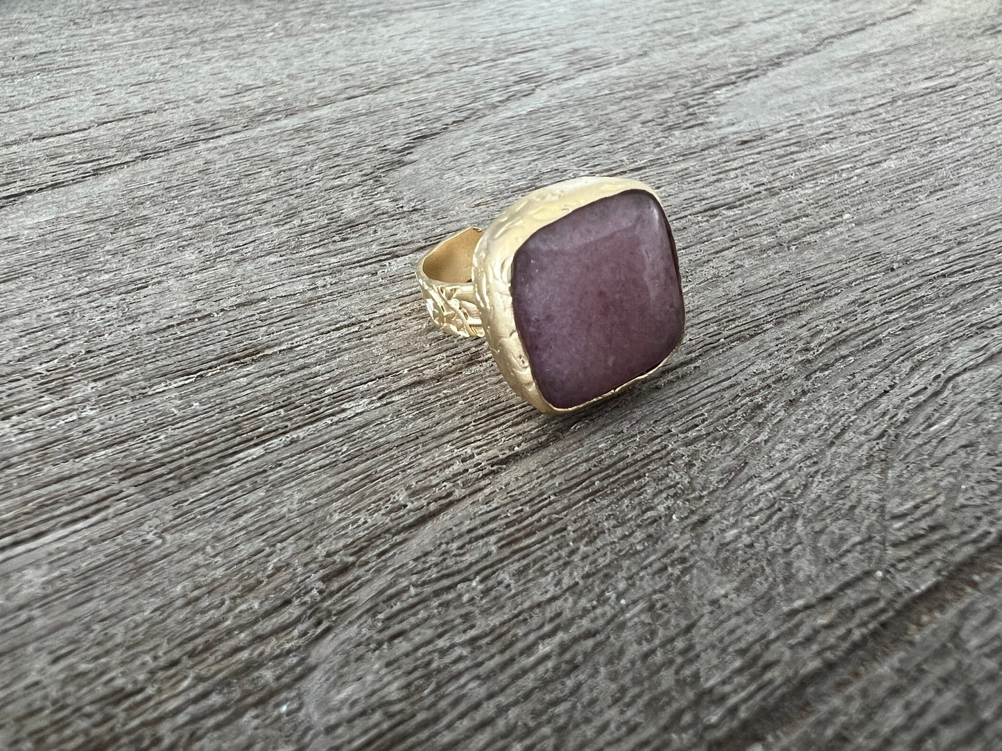 Square Stone Turkish Ring (Pick Color)