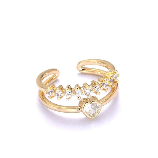 Heart Rhinestone Ring