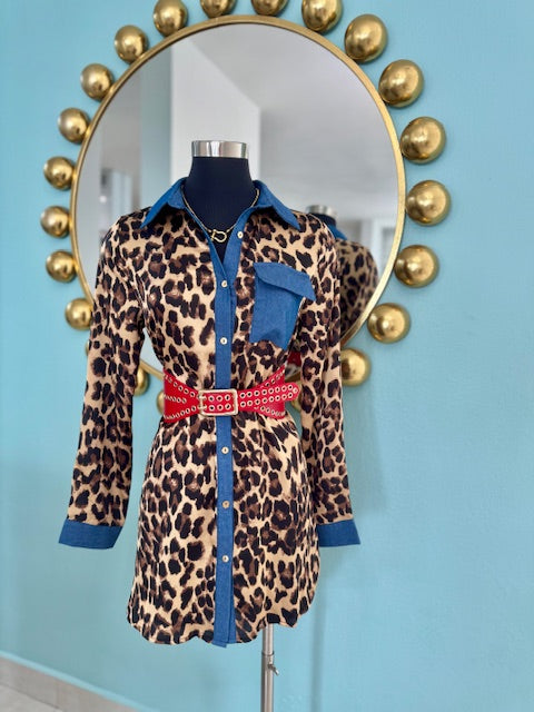Leopard Shirt Dress