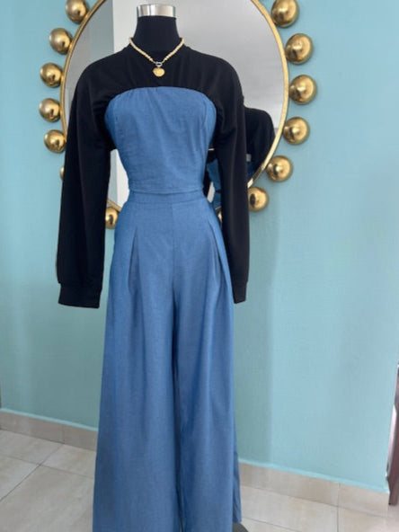 Top & Pant Denim Set