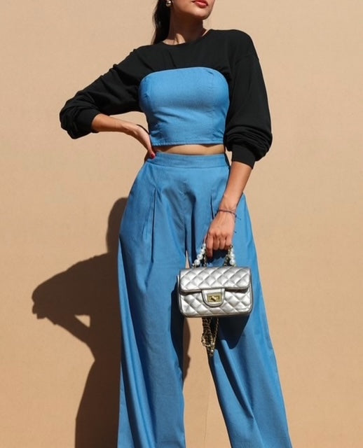 Top & Pant Denim Set