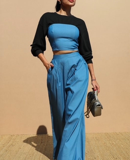 Top & Pant Denim Set