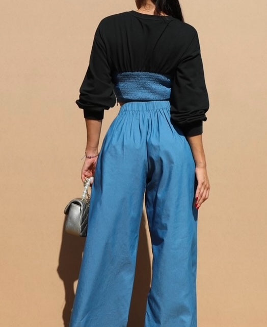 Top & Pant Denim Set