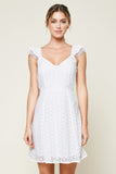 Ruffle Eyelet Short Dress
