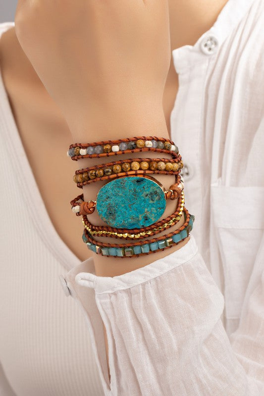 Natural Stone Boho Bracelet