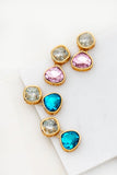 Color Rhinestone Earrings (Pick Color)