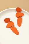 Geo Shape Drop Earrings With Color Coatings (Pick Color)