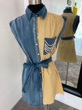 Checkers and Denim Dress