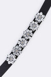 Clear Crystal Blossom Stretch Belt