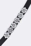 Clear Crystal Blossom Stretch Belt