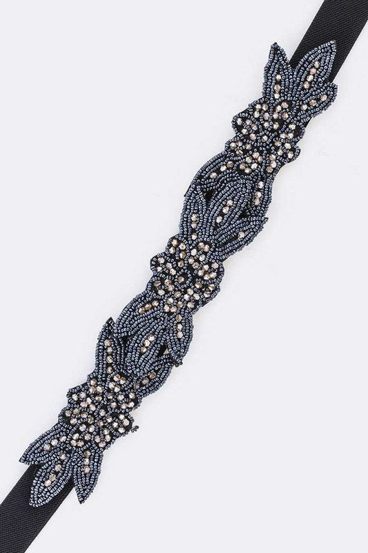 Beaded Fashion Stretch Belt