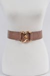 Faux Croc Leather Waist Belt
