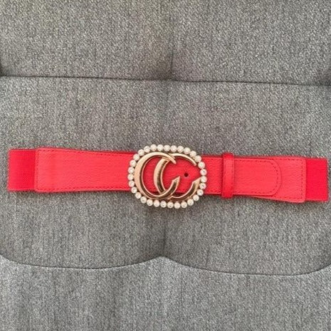 Rhinestone Detail Buckle Belt