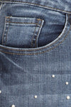 Pearl Detail Skinny Jeans