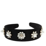 Floral Crystal with Pearl Accent Hair Band