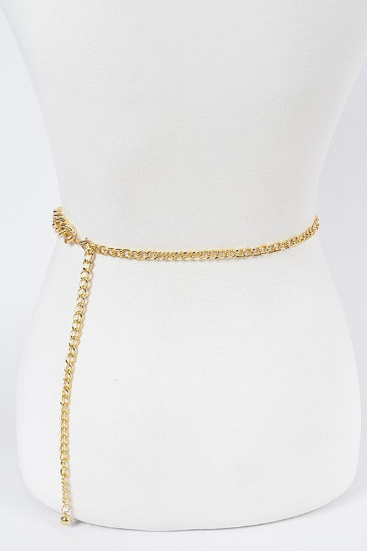 Layered Chain and Pearl Belt