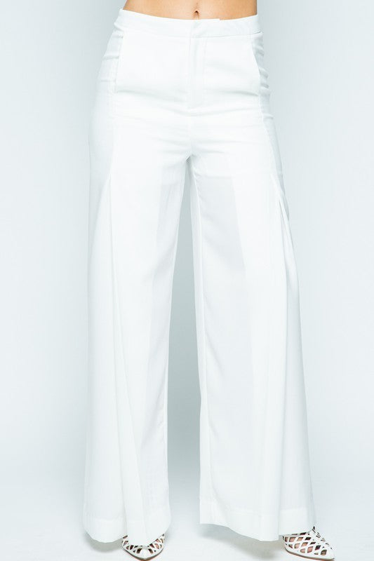 White Wide Leg Pants