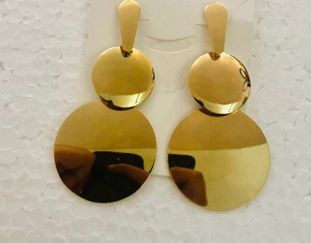 Double Circle SS Earrings