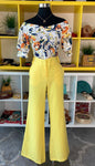 Yellow Wide Leg Pants