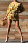 Floral Print Mustard Romper