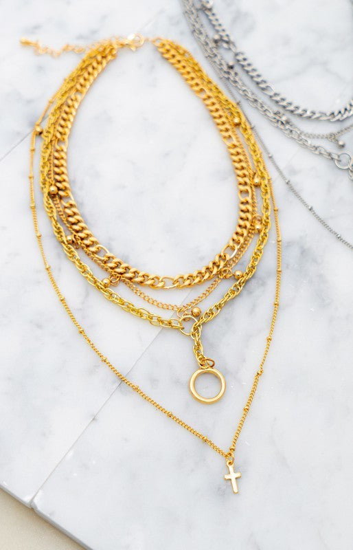 4 Layer Gold Necklace