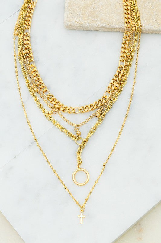 4 Layer Gold Necklace