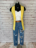 Gold Buttons Blazer Vest