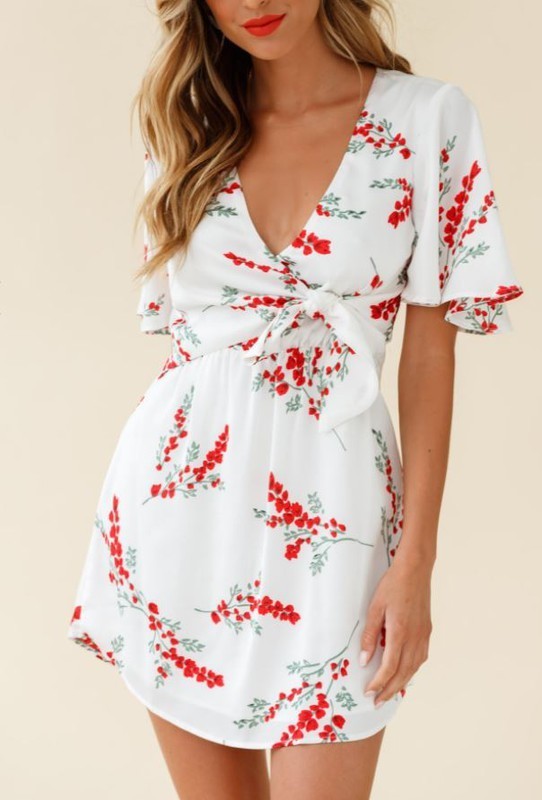 Floral Kimono Style Short Dress