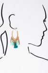 V Shape Casting Hoop Tassels Earrings