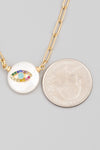 Round Pearl Eye Pendant Necklace