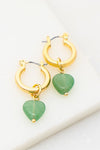 Huggie Hoop with Heart Earrings