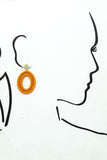 Straw Oval Hoop Earrings
