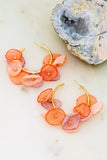 Fabric Flower Hoops Earrings