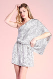 Satin One Shoulder Short Dress