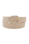 Rhinestone Double Open O Buckle Belt (Pick Color)