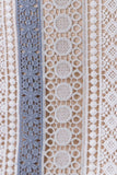Crochet Lace Striped Top and Skirt Set
