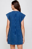 Stone Pocket Denim Short Dress