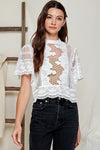 Eyelet Floral Embroidery Top
